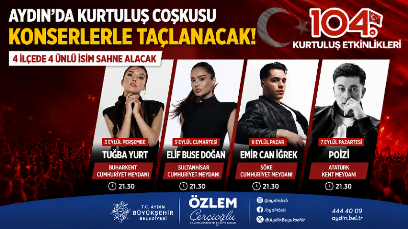 Aydın Büyükşehir Belediyesi, kentin kurtuluş yıl dönümü etkinlikleri kapsamında düzenlenecek
