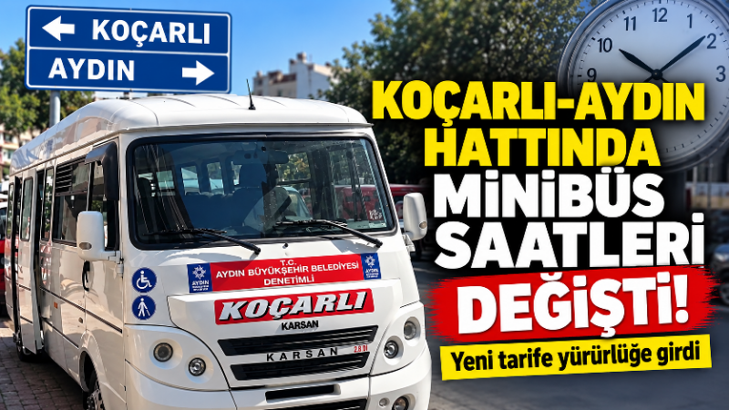 Aydın’ın Koçarlı ilçesi ile kent merkezi arasında ulaşım sağlayan minibüslerin