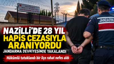 Aydın’ın Nazilli ilçesinde hakkında 28 yıl 5 ay 20 gün