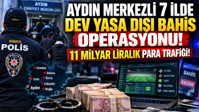 Aydın Cumhuriyet Başsavcılığı koordinesinde yasa dışı bahis ve sanal kumara