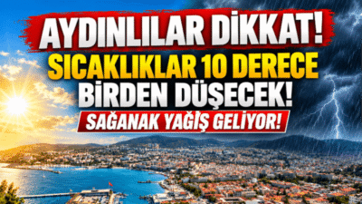Aydın’da yazdan kalma sıcak günler yerini yağışlı ve serin havaya