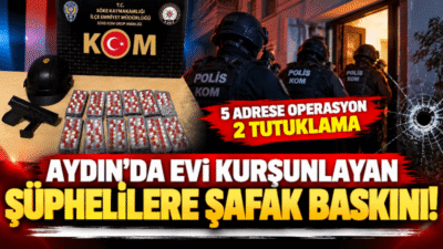 Aydın’ın Söke ilçesinde bir eve düzenlenen silahlı saldırının ardından polis