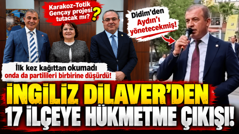 İlk kez kağıttan okumadı onda da partilileri birbirine düşürdü: İngiliz Dilaver’den 17 ilçeye hükmetme çıkışı Yeni Parti Didim İlçe Başkanı Dilaver Demir, Aydın İl Başkanlığı