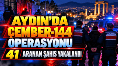 Aydın’da jandarma ekiplerinin aranan şahıslara yönelik düzenlediği Çember-144 Operasyonu kapsamında