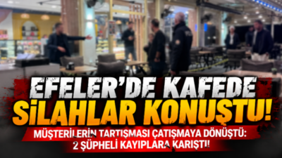 Aydın’ın Efeler ilçesinde bir kafede çıkan tartışma silahlı çatışmaya dönüştü.