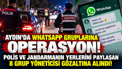 Aydın’ın Didim ilçesinde, polis ve jandarmanın uygulama noktalarını WhatsApp gruplarında